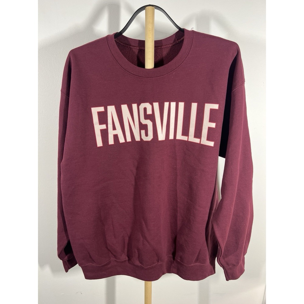 Dr. Pepper "Fansville" Gildan Heavy Blend Sweatshirt Mens Large Maroon Crewneck